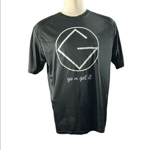 Paragon Black Mens Polyester T Shirt Lightweight go n get it Shirt sleeve Sz XL